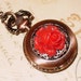 ENCHANTED Steampunk pocket WATCH necklace pendant charm Victorian flower-Alice in Wonderland wedding choker