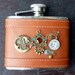 Steampunk Flask Whiskey Gothic bottle pocket watch Victorian ----RARE