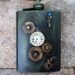 Steampunk Flask Whiskey Gothic bottle pocket watch Victorian C 8 ----RARE