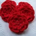 Appliques 5 hand crochet flower red 3inch cotton