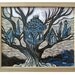 Tree House City, Original Carved Wood Painting -Home Tree Home- by Buzz Parker