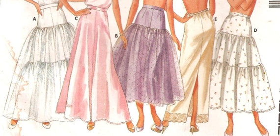 Petticoat Long Slip Sewing Pattern Women Small Medium by raegirl
