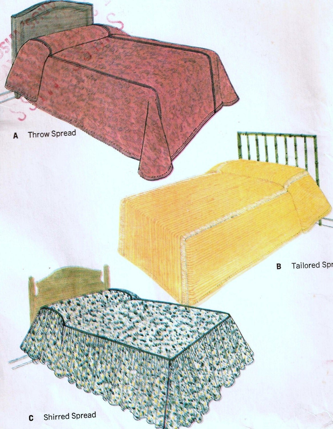 Full Twin and Daybed Bedspread Sewing Patterns 12 Views by raegirl