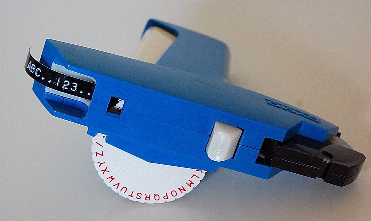 Vintage Blue DYMO label maker with extra tape included