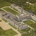 Indiana University Postcard 1956 Men's Quadrangle