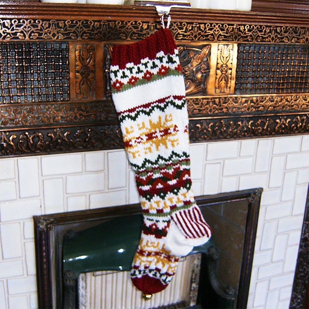 Dark White Nordic Christmas Stockings