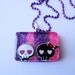 ON SALE Skull Love (Glitter Resin Pendant Necklace)