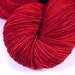 Sock Weight Superwash Merino Wool Yarn, Hand Dyed - Ruby Tonal