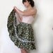 Vintage 1970's Medium/Large PINE FLORAL FLOUNCE Skirt