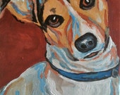 Puppy Love, 5 x 7 inch acrylic pet portrait