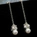 Dangle Earrings, Drop Pearl Earrings, Bridal Jewelry, Pearl Wedding Earrings, Pearl Bridal, Handmade Wedding Jewellery