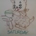 Tea Towel - Saturday Kitten