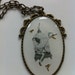 SALE - Girl in a Birdcage Cameo Pendant Necklace