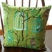 Pillow Cover with Hanging Bird Cages 18 inch with Zipper Closure