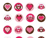 Valentine Owls 1.5 inch Circles Collage Sheet Il_170x135