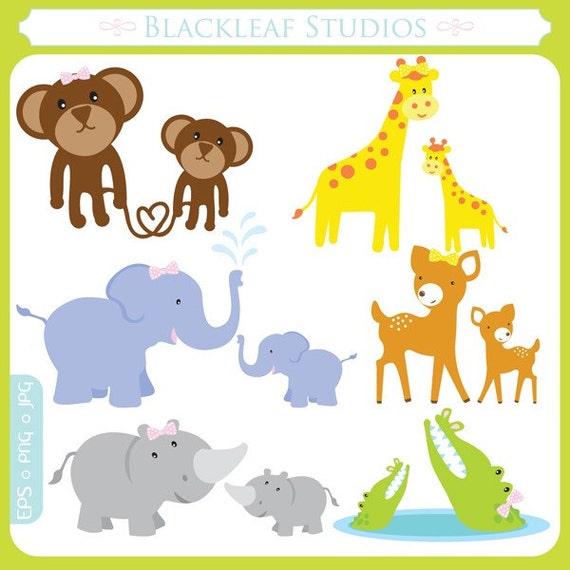 free baby shower animal clipart - photo #24
