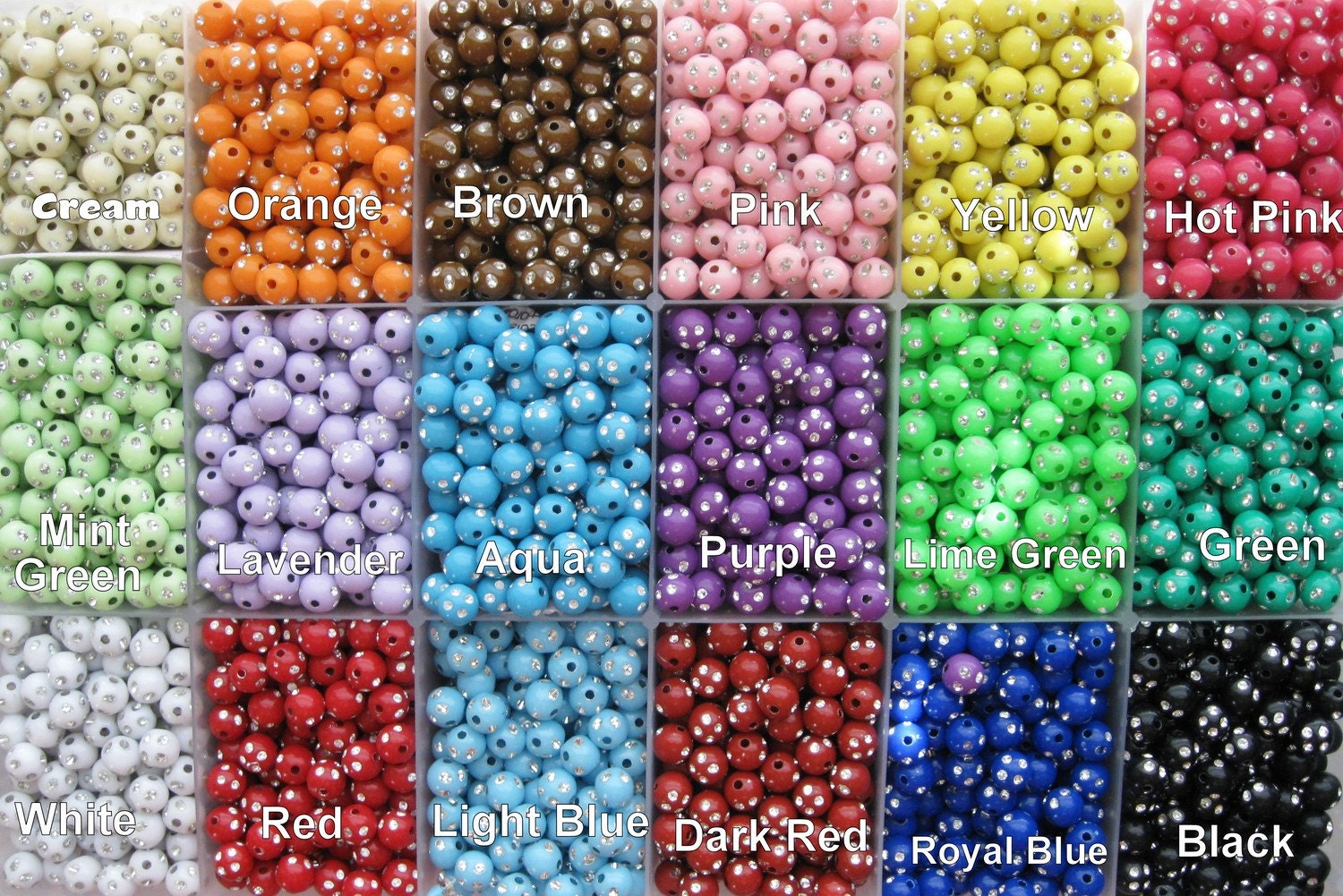 300 8mm BEADS Bling Sparkle Glitter RHINESTONE EFFECT