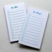 to do, to buy-pad set