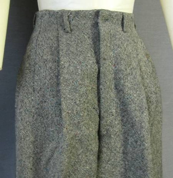 40s 50s Vintage Men's Pleated Tweed Wool Pants by MagsRagsVintage