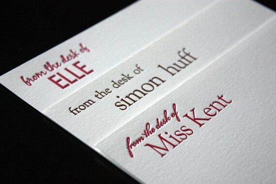 From the Desk of Personalized Stationery Set of 20 A2