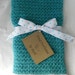 Crocheted Turquoise and White Baby Blanket/ Stroller Blanket/ Travel Blanket