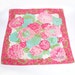 Vintage Jacques Fath Silk Hand Rolled Floral Scarf with Original Box and Packaging