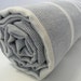 Turkish Bath Towel...PESHTEMAL(101) DARK BLUE-WHITE