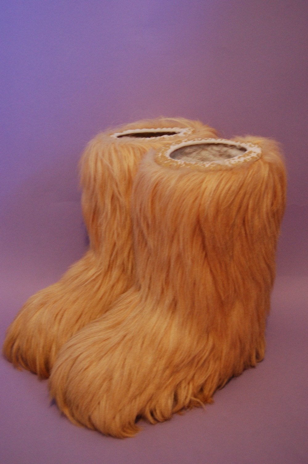 Vintage Italian Genuine Yak Fur Boots sz 42 43