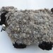 Sheep pillow traditional rug hooking