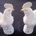 Vintage Chinese Chicken Figures Set of 2 Circa 1940s