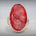 Ring - Raspberry Druzy Drusy Sterling Silver