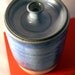 On Sale - Tall ornate ceramic kitchen canister - stoneware pottery jar in sky blue