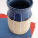 Ceramic canister stoneware in blue and white - uk hand thrown pottery