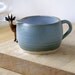 Speckled blue pottery pouring jug - handmade stoneware pitcher