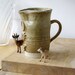 RESERVED FOR bosie - Hand thrown pouring pitcher jug in golden brown