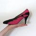 thunderbolt and lightning very very frightening HEELS . fuchsia pink black pumps .size 7 narrow .sale