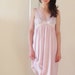 sheer lilac slip dress . pale purple floral lace .medium