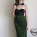 lichen velvet midi skirt . plush forest moss green .medium .sale s a l e