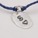 Initial and heart sterling silver personalized bracelet