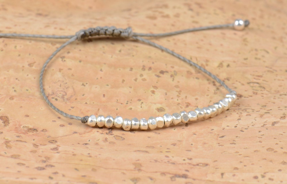 Sterling silver nuggets bracelet