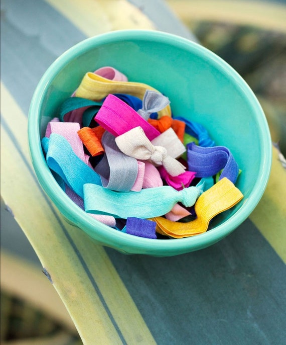 20 Elastic Solid Color Hair Ties that Double as Bracelets by