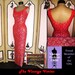 DOWN PAYMENT FOR SASSYSEE................................................................Luck Be A Lady-Vintage 1960's Vegas-esque Red Beaded Statuesque Evening Dress Cocktail Gown by Mandalay Creations S. FREE US SHIPPING.