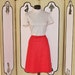 Vintage late 60's Red and White Polka Dot Dress. Medium-Large.