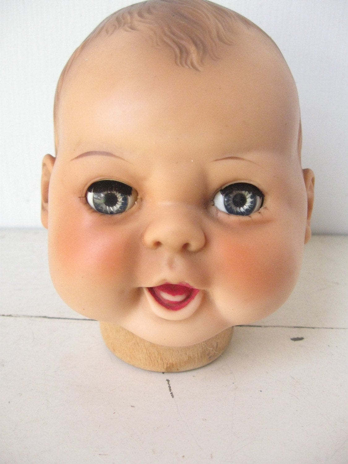 Vintage Baby Doll Head..... Off With Your by bigfishlilpond
