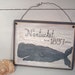 Nantucket Sign Vintage Nautical style Whale COASTAL DECOR Whale Wall ART