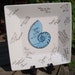 Guest Book Signature Plate Beach Wedding Custom Nautilus Shell KEEPSAKE Coastal Decor