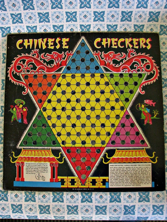 FUN Vintage Chinese Checker Board