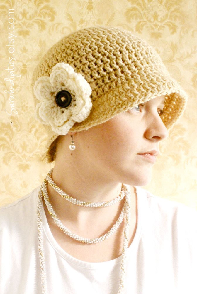 CROCHET PATTERN PDF Crochet Flapper Hat with by Sarahndipities