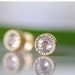 Morganite Milgrain Earrings In 14K Yellow Gold - Ready To Ship