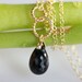 Midnight Blue Sapphire 14K Gold Necklace, Pendant, Gemstone, Birthstone - Ready To Ship